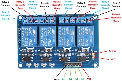 4 channel relay module specifications.